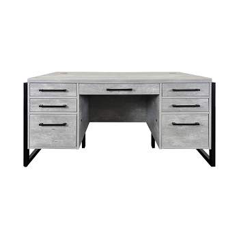 Mason Modern Wood Laminate Double Pedestal Executive Desk - Martin Furniture