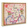 Stupell Industries Love In The Air Tulip Bike Basket Black Framed Floater Canvas Wall Art - 3 of 4