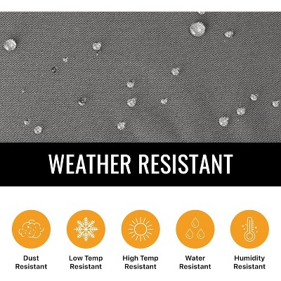 Gray Heavy-Duty Weatherproof Outdoor Sofa Cover with Drawstring Closure