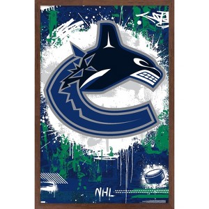 Trends International NHL Vancouver Canucks - Maximalist Logo 23 Framed Wall Poster Prints - 1 of 4