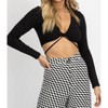 Women's WRAP DETAIL LONG SLEEVE CROP - MABLE - image 2 of 4