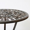 Outdoor Patio Dining Set for 2 People, Cast Dining Table Set with Aluminium Frame, 3 Pcs Dining Set with Chairs and Table-Coolbibila - 4 of 4