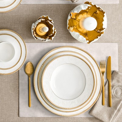 Togas Baglioni White/Gold Plate