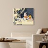 Art Remedy Paul Cezanne - Curtain and Fruit Rustic Chic Farmhouse Wall Art Framed - 2 of 4
