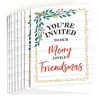 Big Dot of Happiness Rustic Merry Friendsmas - Fill-in Friends Christmas Party Invitations (8 Count) - 2 of 4
