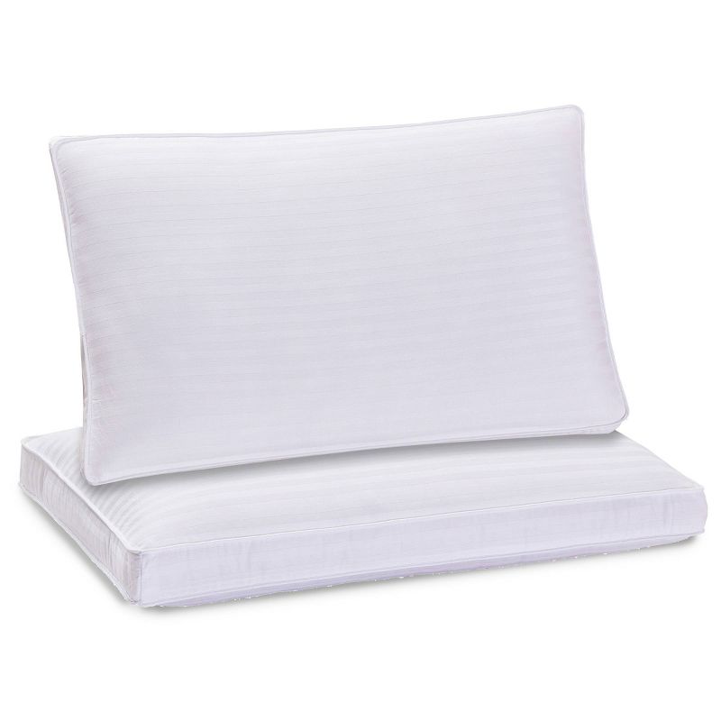 King Set of 2 Just Like Down Pillows for Back Stomach or Side Sleepers - DreamLab, 1 of 6