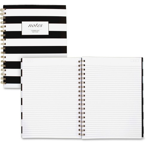 Cambridge Black White Striped Hardcover Notebook 9 1 2 X 7 1 4 80 Sheets Target