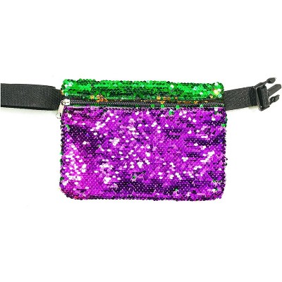 Sparkly Silver White Iridescent Mermaid Moveable Reversible Sequin Fanny Pack Bum Waist Bag Festival EDM Rave Mardi shops Gras Carnival Crossbody