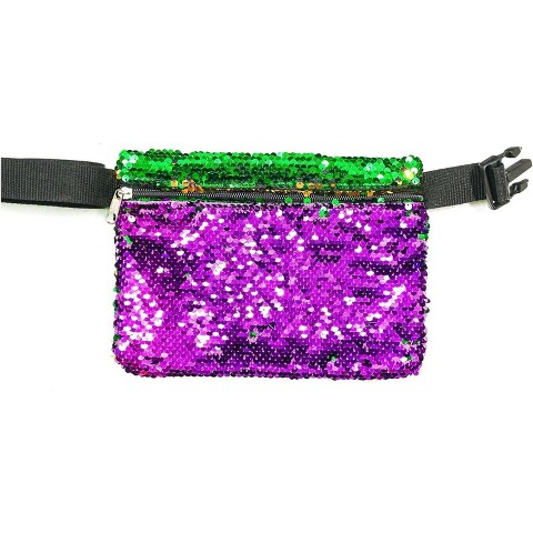 The Mardi Gras Krewe Sequin Purse Fanny Bag, Everywhere Belt Bag Great Addition to Mardi Gras Outfit, Mardi Gras Lovers