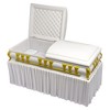 Deluxe White Casket for WWE & AEW Wrestling Action Figures with Removable Base - 2 of 4