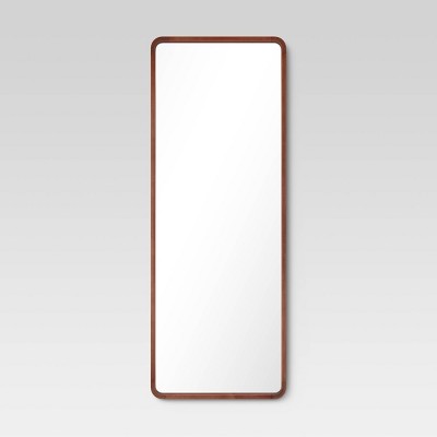 22" x 60" Wood Leaner Mirror Walnut Brown - Threshold™
