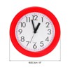 Unique Bargains Battery Operated Decorative Round Silent Non-Ticking Quartz Wall Clock 8" - 2 of 4