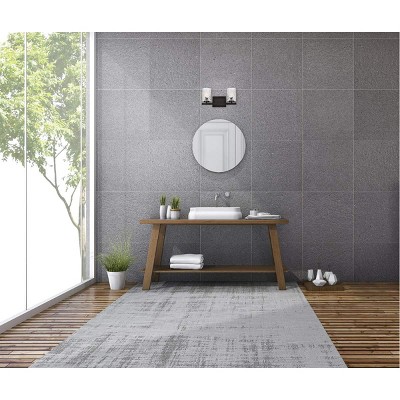 Cassie 2-Light Black and Clear Glass Bath Sconce