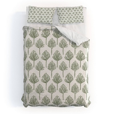 Deny Designs 3pc Full/Queen Coastl Studio Palm Sketches Duvet and Sham Set