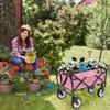 BEAFUP Utility Foldable Wagon Cart with Strapping System, 225 Lbs Capacity - All-Terrain 360° Wheels,for Beach,Shopping,Camping,Family Outings - 2 of 4