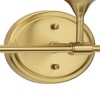 Progress Lighting Lynzie 3-Light Bath Vanity Light in Brushed Gold with Etched White Glass Shades - 3 of 3