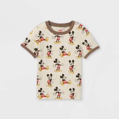 Toddler Boys' Mickey Mouse Short Sleeve Mickey Mouse Graphic T-Shirt - Gray 12M