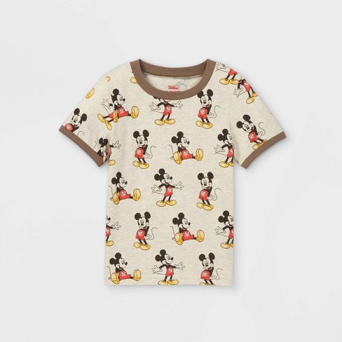 Toddler Boys' Mickey Mouse Short Sleeve Mickey Mouse Graphic T-shirt - Gray  : Target