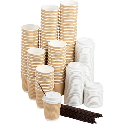 Bulk 144 Ct. Mr. & Mrs. Wedding Paper Coffee Cups with Lids | Oriental  Trading