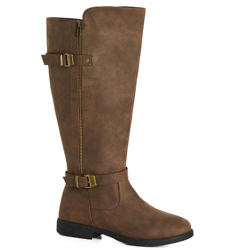 Evans | Women's Plus Size Wide Fit Beryl Tall Boot - Brown - 8w : Target