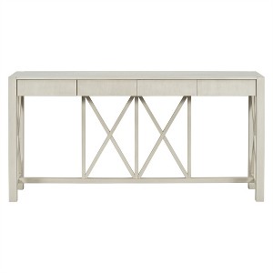 attop Modern Farmhouse Console Table, Entryway Table with 4 Drawers & X-Leg Design - 1 of 4