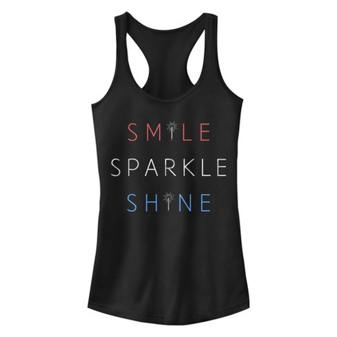 Junior's Lost Gods Smile Sparkle Shine Racerback Tank Top - image 1 of 4