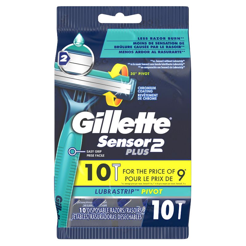 Gillette Sensor2 Plus Pivoting Head Men's Disposable Razors, 3 of 10