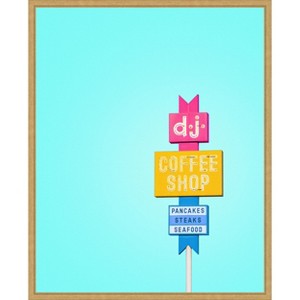 Amanti Art DJ Coffee Shop Sign by Tom Windeknecht Canvas Wall Art Print Framed - 1 of 4