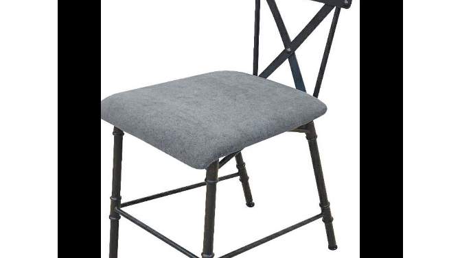 16&#34; Brantley Office Chair Gray Fabric/Gunmetal Finish - Acme Furniture, 2 of 8, play video