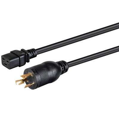 Monoprice 3-Prong Extension Cord - 12ft - Black, NEMA L5-20P to IEC 60320 C19, For Computers, Servers, and Monitors to a PDU or UPS in a Data Center
