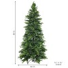 Sunnydaze Indoor Artificial Unlit Slim Christmas Tree with Metal Stand and Hinged Branches - Green - 3 of 4