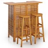 vidaXL Garden Bar Set Natural wood Solid Acacia wood 3 Piece Set - 2 of 4