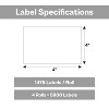 PSBM Direct Thermal Labels 4x4 Inch 4 Rls 1475 Labels/Roll 3 Inch Core Perforated Works with Zebra Sato Datamax Intermex Honeywell & Many Other Label - 2 of 4