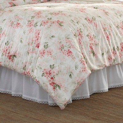 King White Cotton Reversible Floral Comforter Set