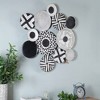 LuxenHome Black and White Abstract Metal Wall Decor Multicolored - 4 of 4