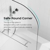 Frameless Shower Doors for Bathtub,(6mm) Thick SGCC Tempered Glass Door, Pivot Shower Door Panel for Bathroom, Matte Black - 3 of 4