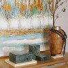 Set of 3 Marble Box with Gold Linear Lines Green- Olivia & May: Modern Rectangular Storage, Spot Clean - 2 of 4