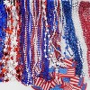 4E's Novelty Patriotic Beads Necklaces Bulk (72 Pack) - 4th of July Party Favors for Kids & Adults, Red White Blue Beads for Parade Accessories - 2 of 4