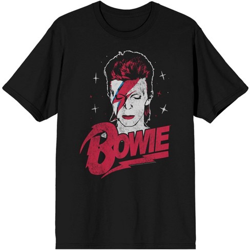 Bowie Face Black Vintage Print Tee - image 1 of 1