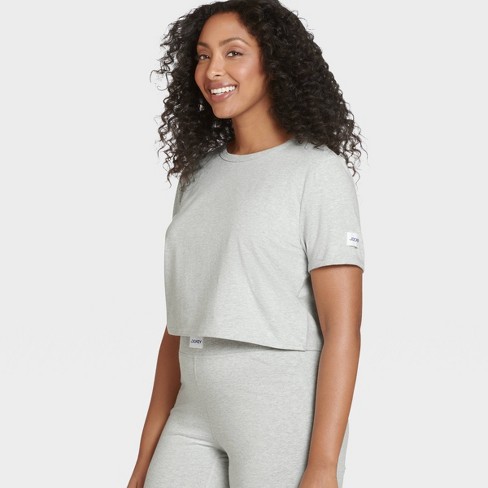 Jockey Generation™ Women's Organic Cotton Stretch Cropped T-shirt - Gray M  : Target