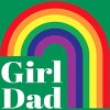 Adult Design By Humans Father's Day Girl Dad Pride Rainbow By KangThien T-Shirt - 2 of 2