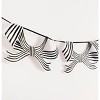 Meri Meri Black & White Stripy Bow Garland (12' with excess cord - Pack of 1) - 3 of 4