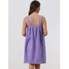 cheibear Women's Towel Wrap Dress Robe Sleeveless Bathrobe with Strap for Gym Shower Spa - 3 of 4