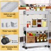 YIGII  Slim Rolling Storage Cart,3 Tier Storage Organizer Laundry Room Organizer Mobile Shelving Unit,Multi-Purpose for Kitchen,Office,Gray - 2 of 4