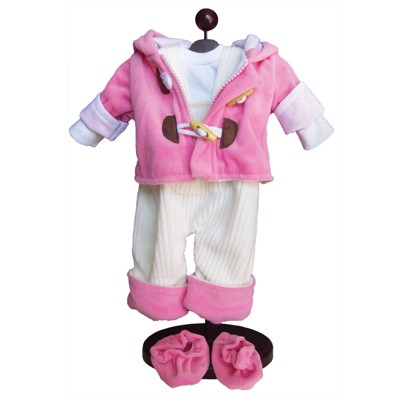 The Queen's Treasures 15 Inch Baby Doll Clothes Pink & Cream Overalls Set