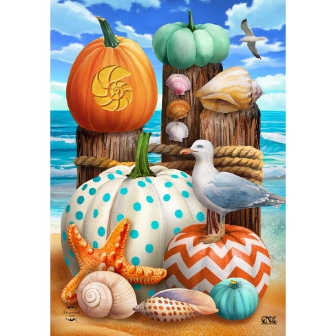 Seaside Fall House Flag 40" x 28" Briarwood Lane - image 1 of 4