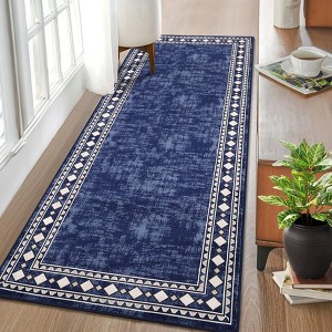 Machine Washable Area Rug Modern Carpet Non-Slip Rug - 1 of 4