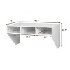 Wall Mounted Floating Computer Table Desk Home Office Furni Storage Shelf White - image 2 of 4