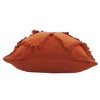 HomeRoots 20" X 20" Cinnamon Orange 100% Cotton Zippered Pillow - 4 of 4
