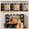 COMHOMA Vanity Desk with Mirror and LED Lights, Hairdryer Holder, 5 Drawers, Bedroom Dresser Table for Girls - 4 of 4